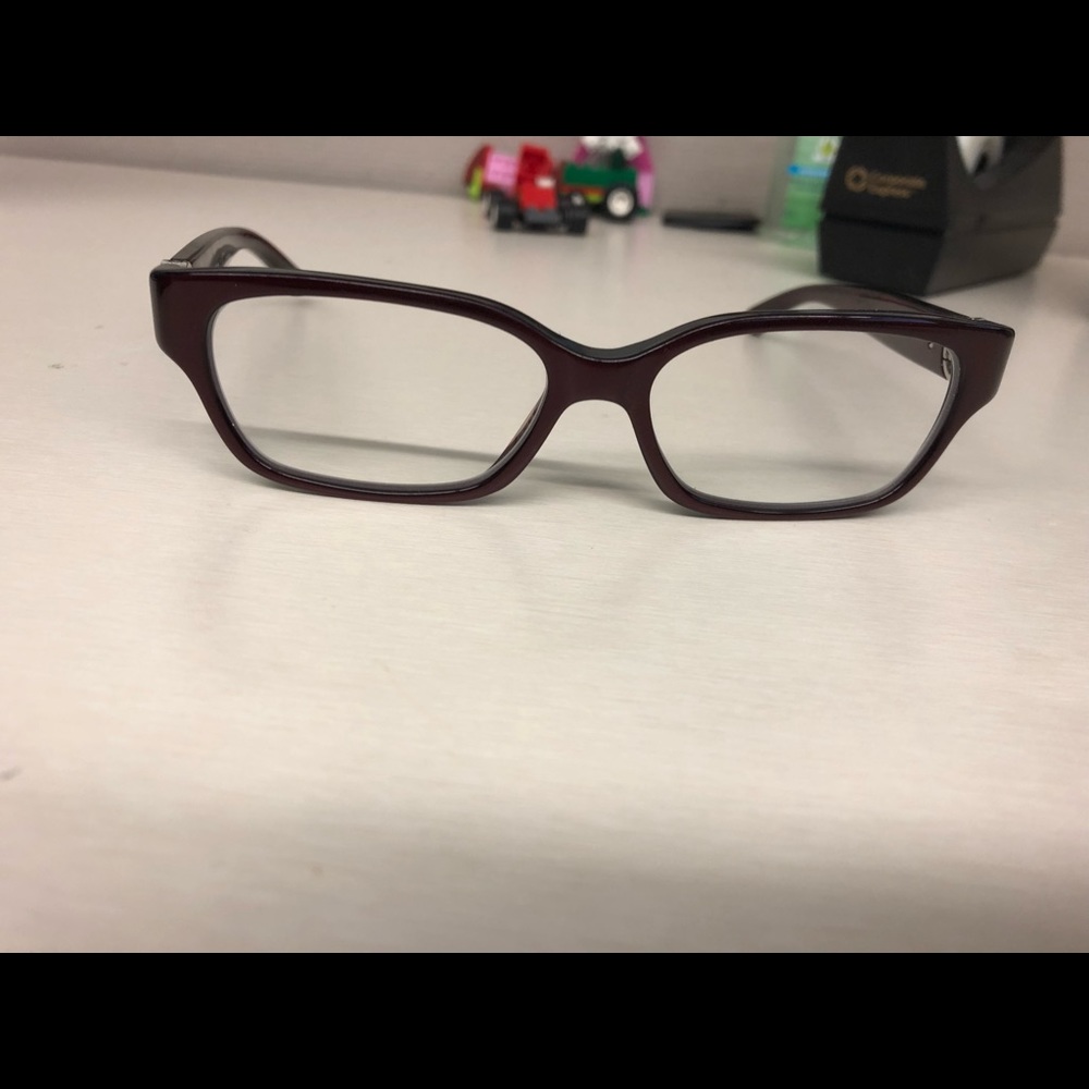 Burgundy Tory Burch Seeing Glasses - Picture 2 of 3